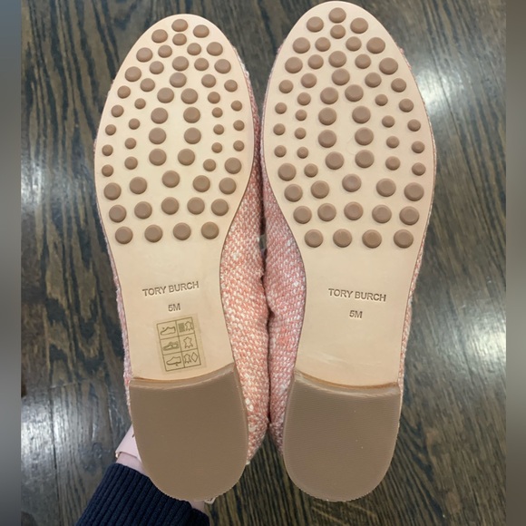 Tory Burch Leather Trimmed Tweed Ballet-Style Loafers - Picture 6 of 6